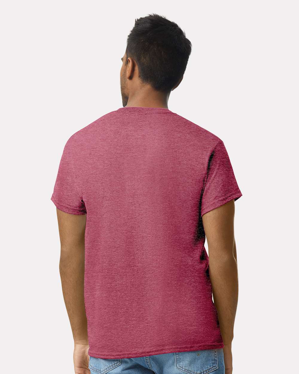 Men's Ultra Cotton® T-Shirt - OnModelBack - B00760963 - Heather Cardinal