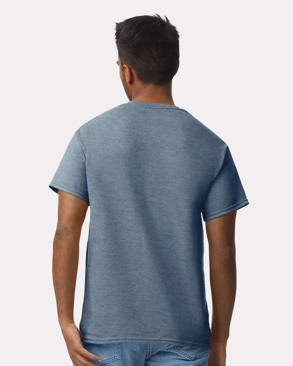 Men's Ultra Cotton® T-Shirt - OnModelBack - B00760973 - Heather Indigo
