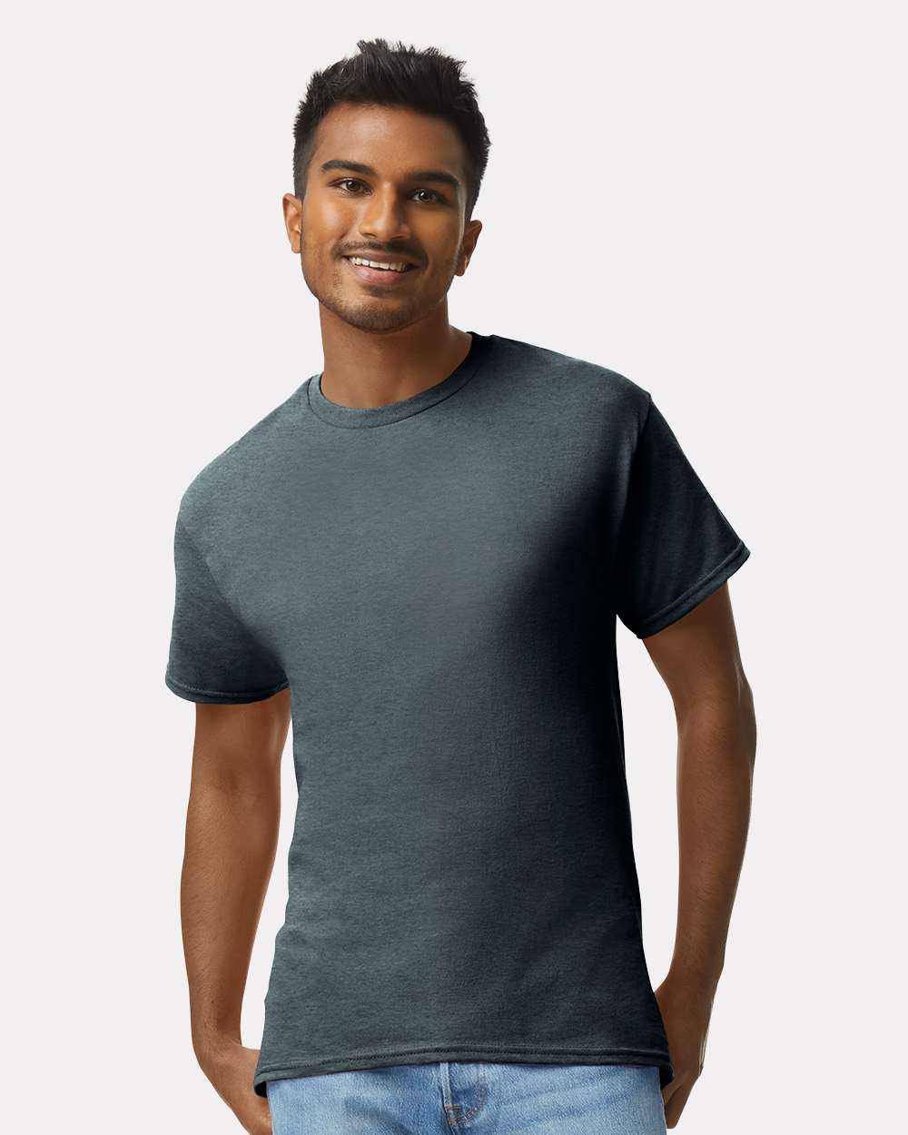 Men's Ultra Cotton® T-Shirt - OnModelFront - B00760073 - Dark Heather