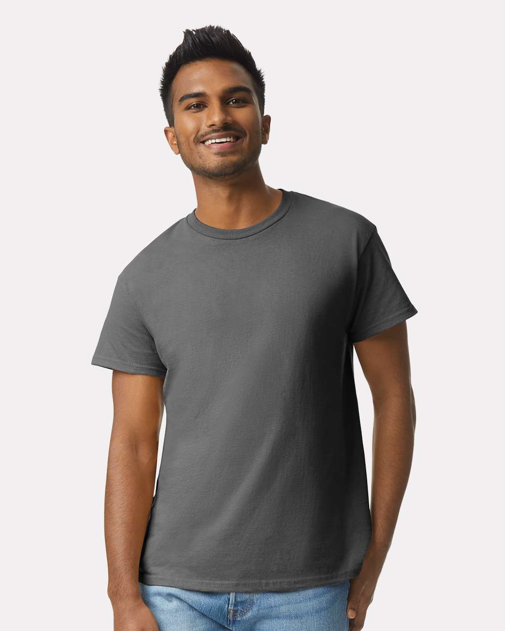 Men's Ultra Cotton® T-Shirt - OnModelFront - B00760093 - Charcoal