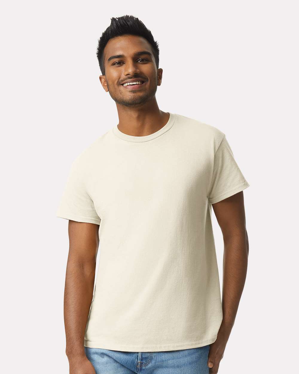 Men's Ultra Cotton® T-Shirt - OnModelFront - B00760243 - Natural