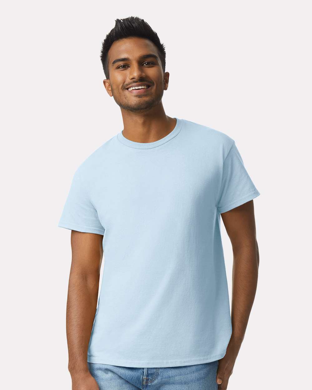 Men's Ultra Cotton® T-Shirt - OnModelFront - B00760253 - Light Blue
