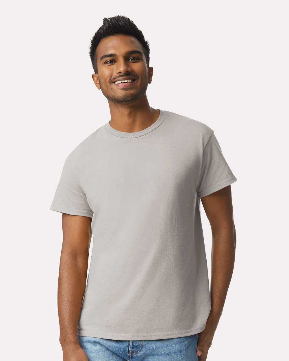 Men's Ultra Cotton® T-Shirt - OnModelFront - B00760353 - Ice Grey