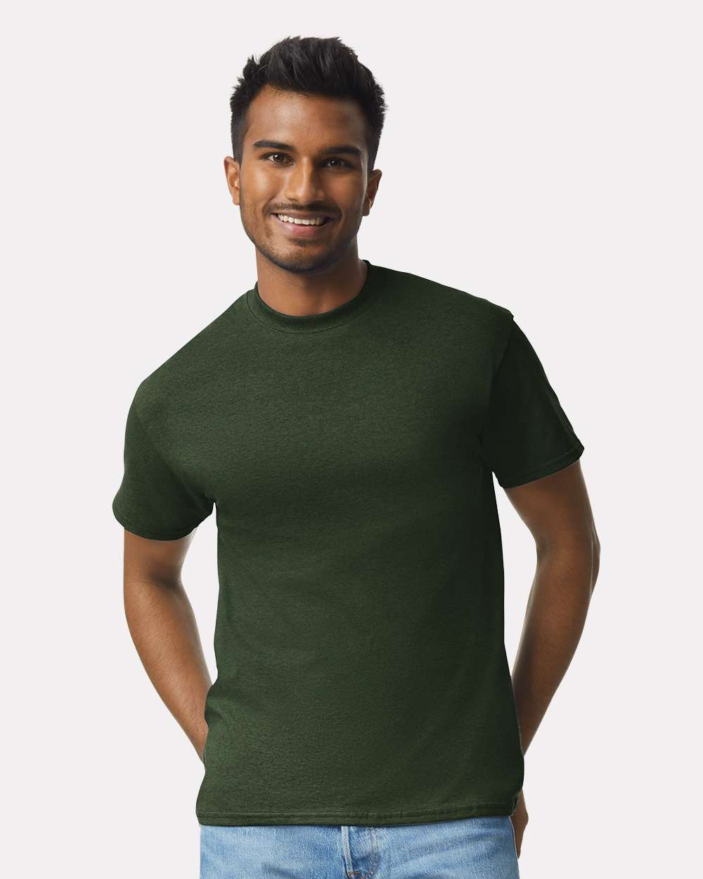 Men's Ultra Cotton® T-Shirt - OnModelFront - B00760543 - Forest