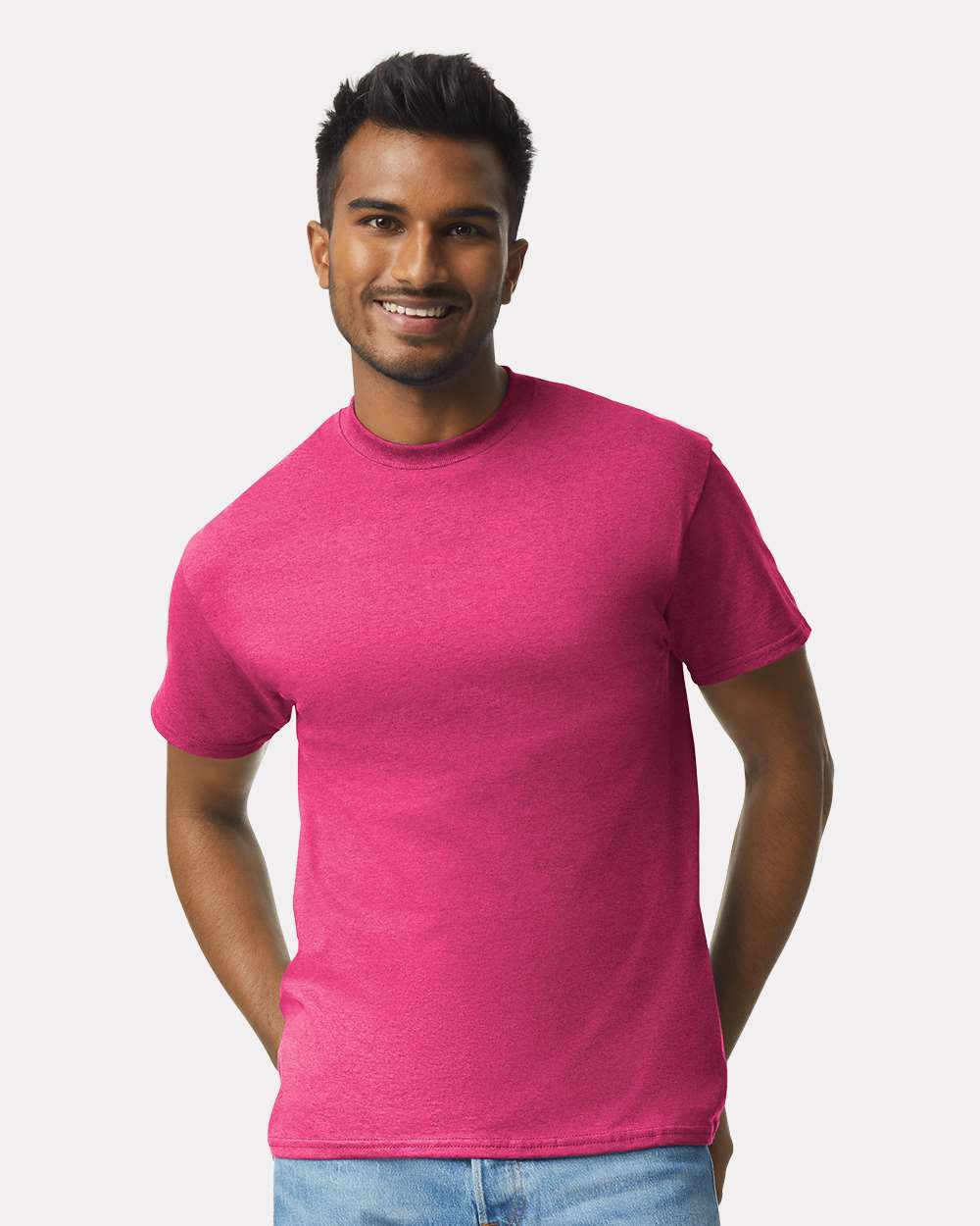Men's Ultra Cotton® T-Shirt - OnModelFront - B00760693 - Heliconia