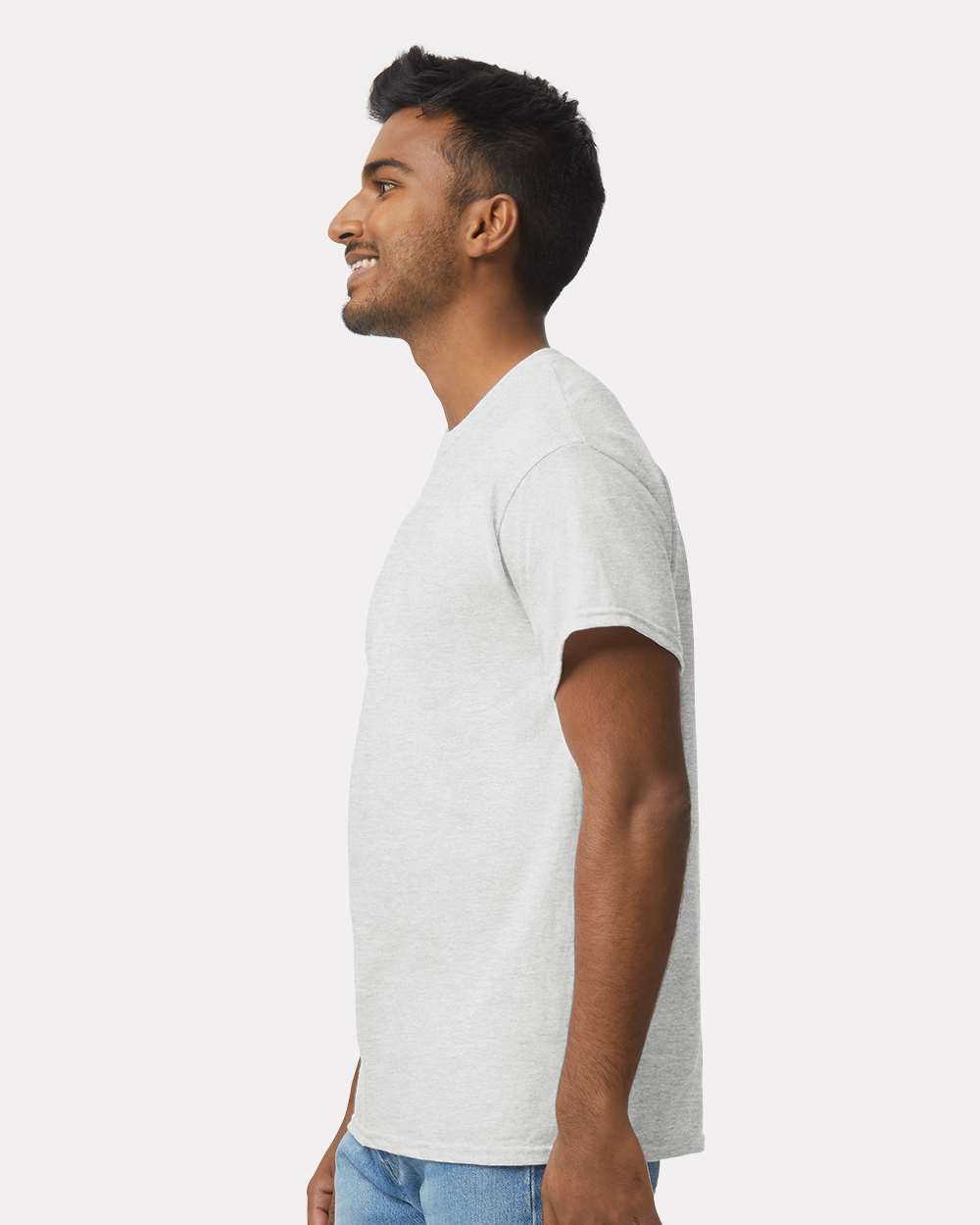 Men's Ultra Cotton® T-Shirt - OnModelSide - B00760023 - Ash