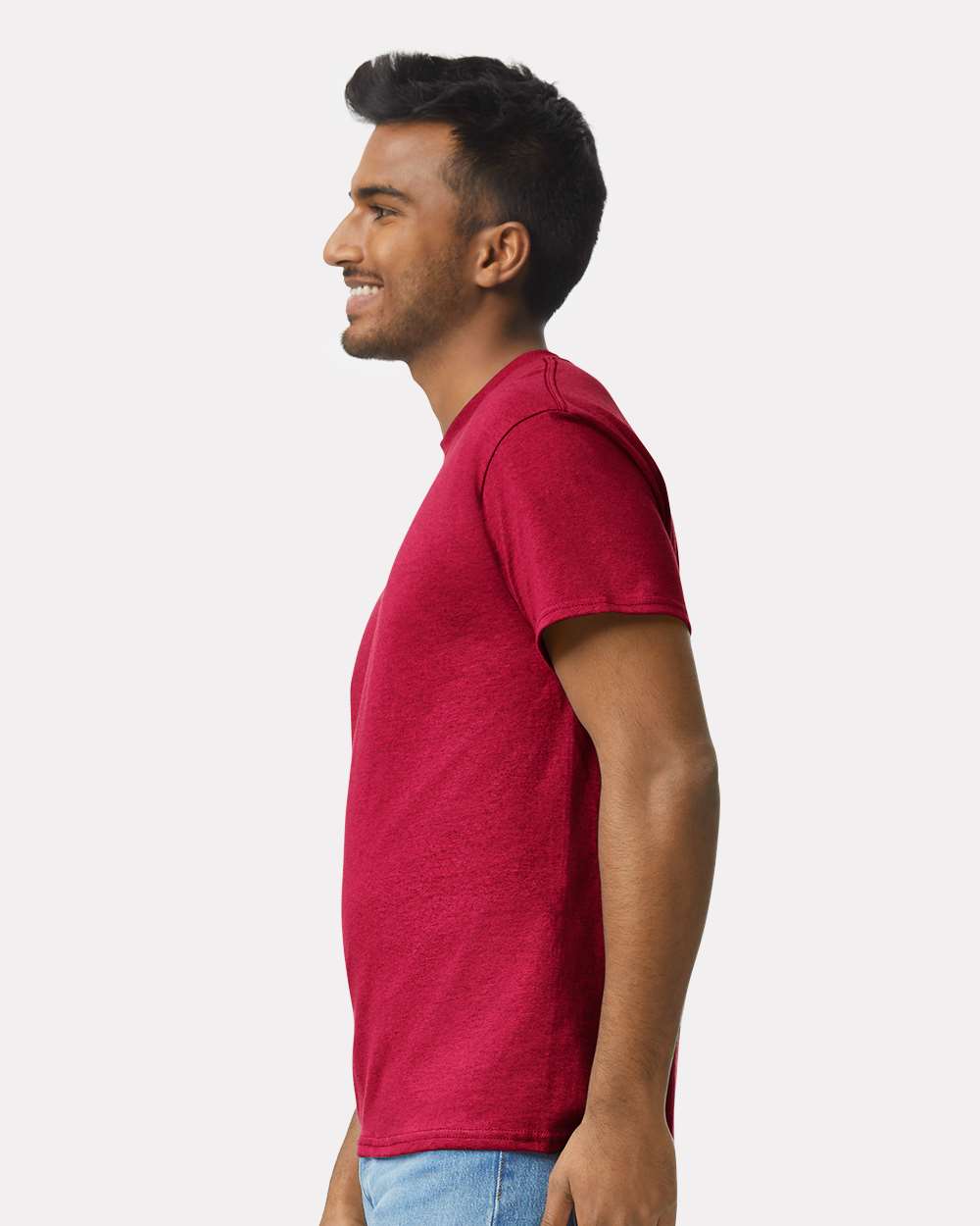 Men's Ultra Cotton® T-Shirt - OnModelSide - B00760033 - Antique Cherry Red