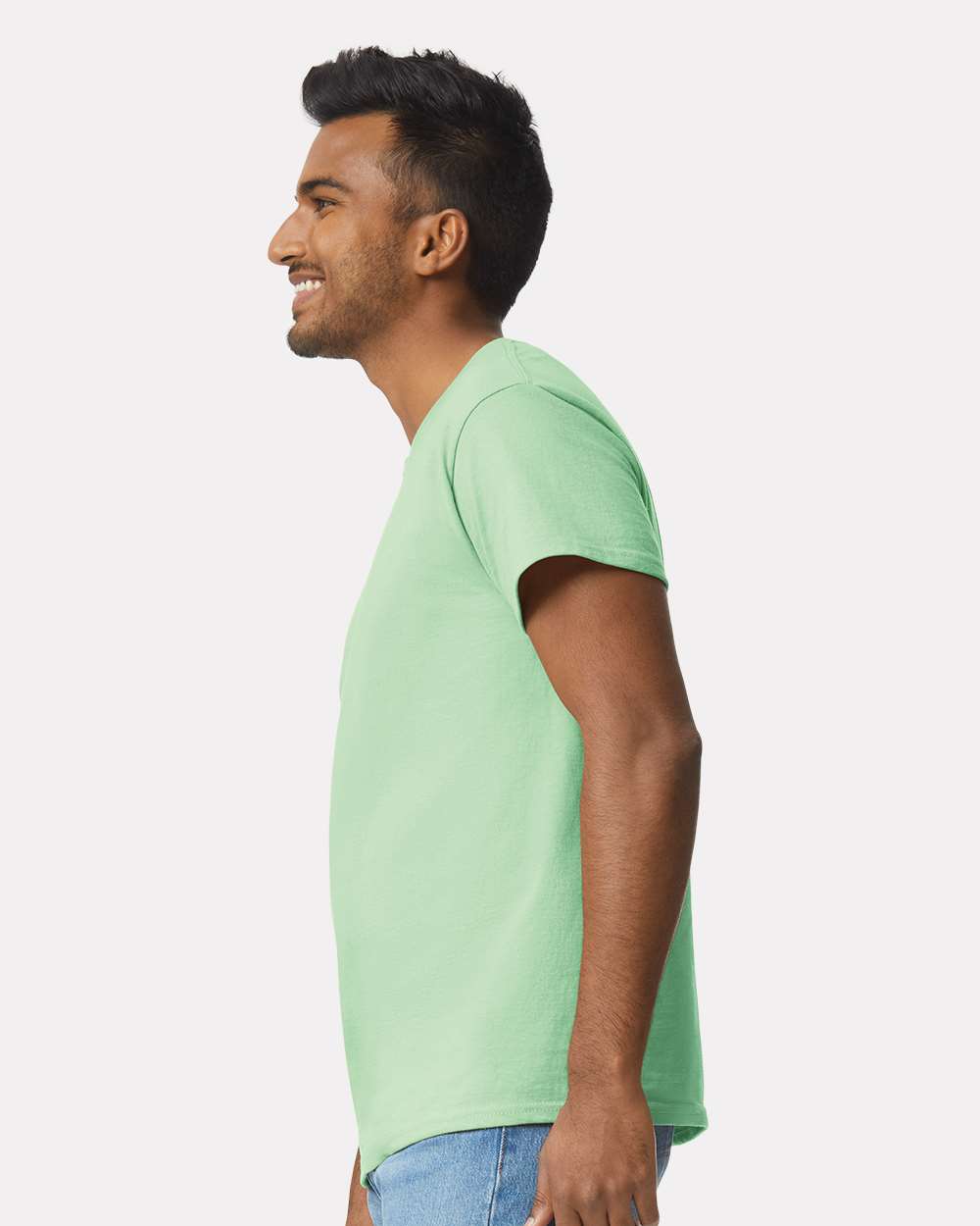 Men's Ultra Cotton® T-Shirt - OnModelSide - B00760113 - Mint Green