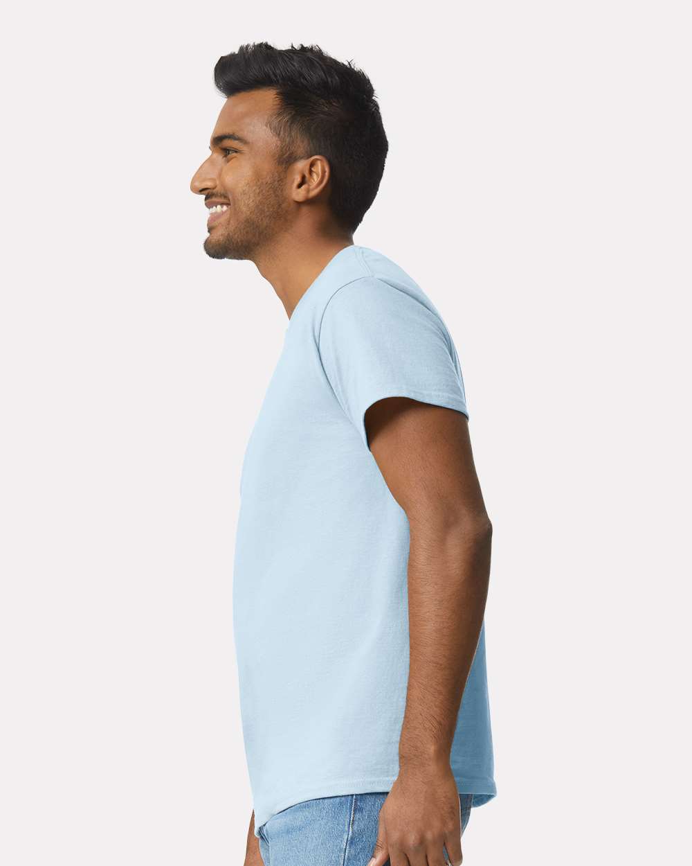 Men's Ultra Cotton® T-Shirt - OnModelSide - B00760253 - Light Blue