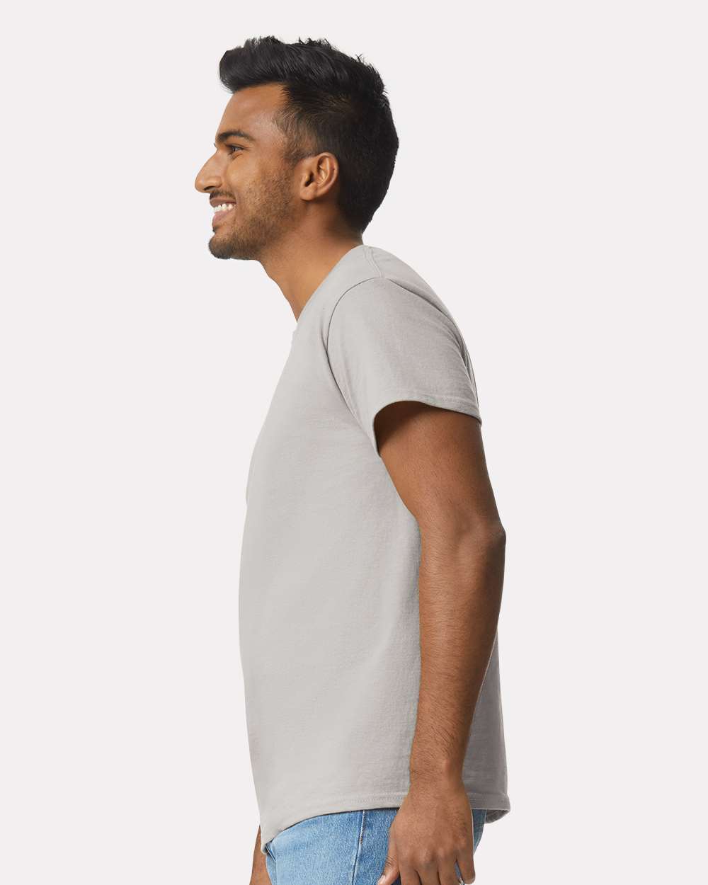 Men's Ultra Cotton® T-Shirt - OnModelSide - B00760353 - Ice Grey
