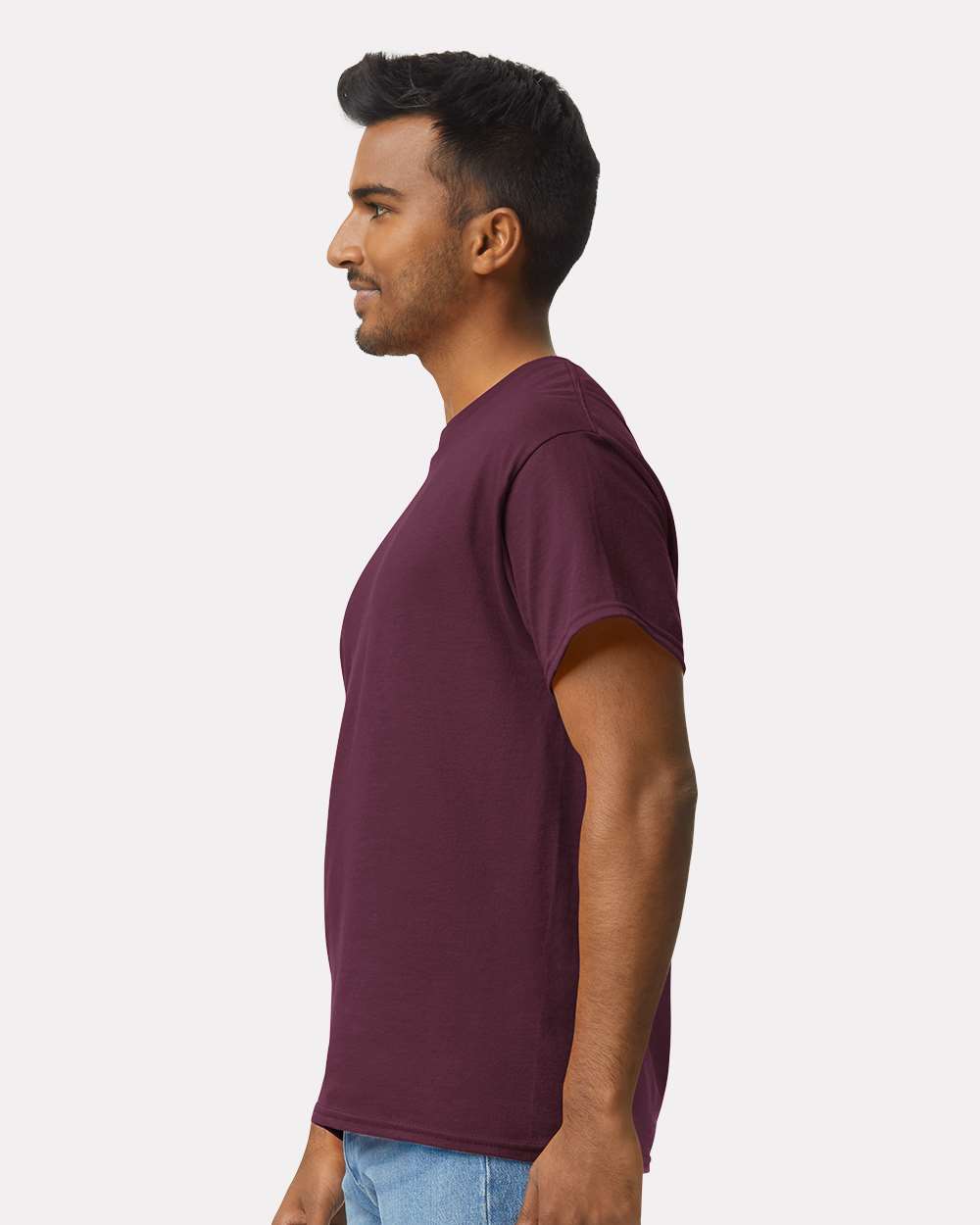 Men's Ultra Cotton® T-Shirt - OnModelSide - B00760533 - Maroon