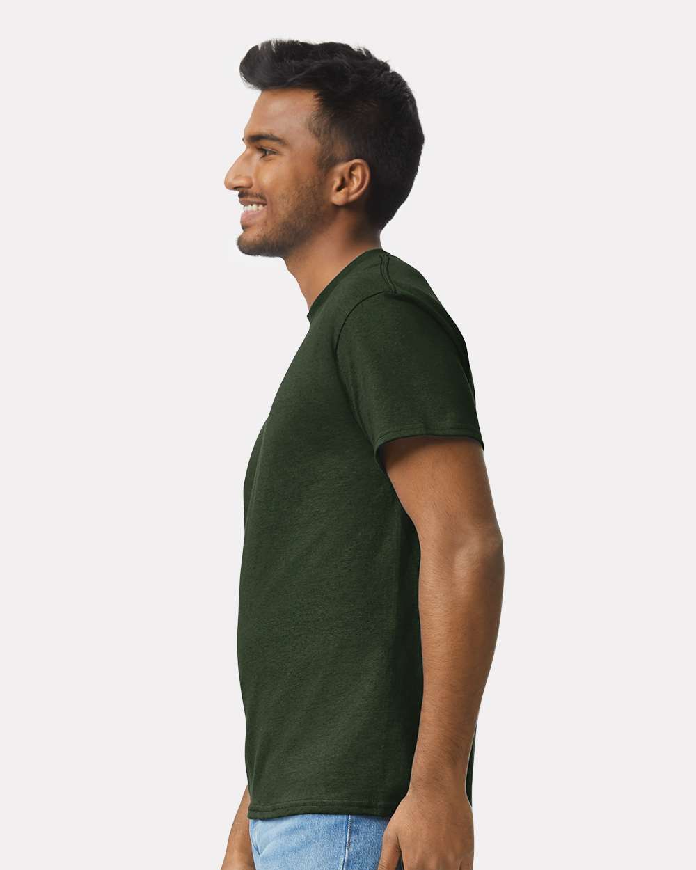 Men's Ultra Cotton® T-Shirt - OnModelSide - B00760543 - Forest