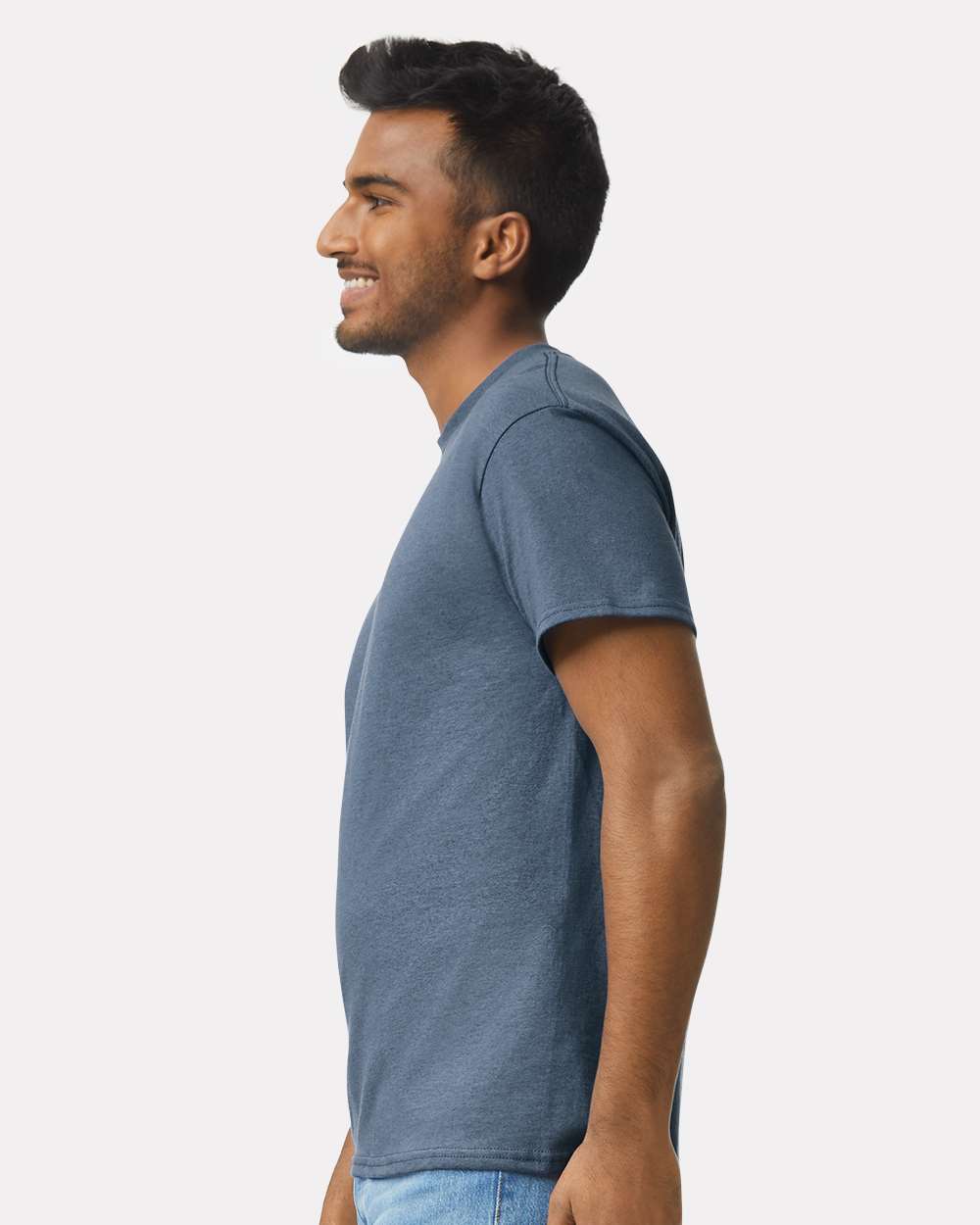 Men's Ultra Cotton® T-Shirt - OnModelSide - B00760683 - Indigo Blue
