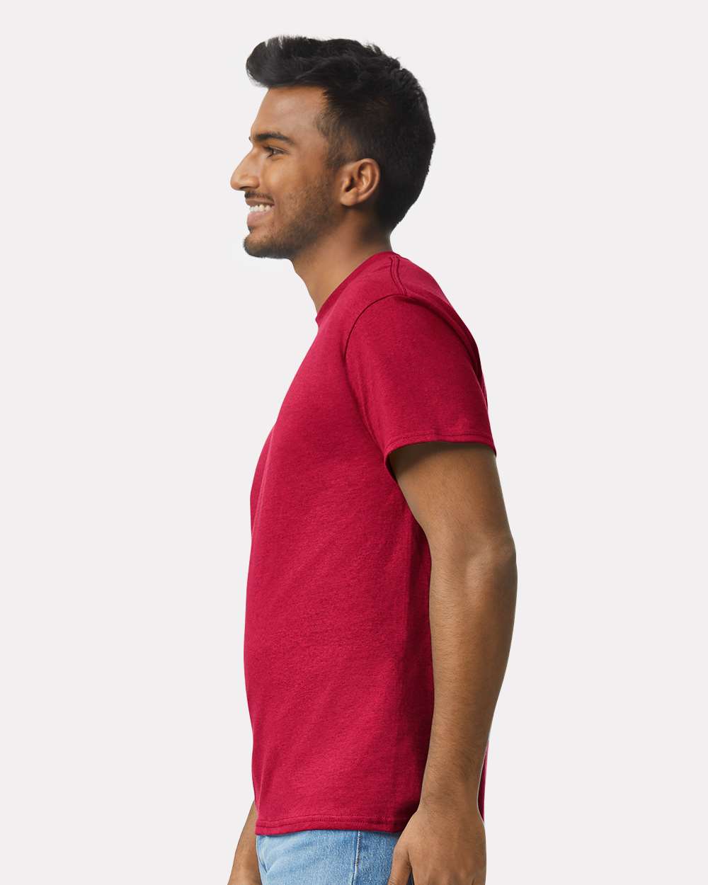 Men's Ultra Cotton® T-Shirt - OnModelSide - B00760793 - Cherry Red