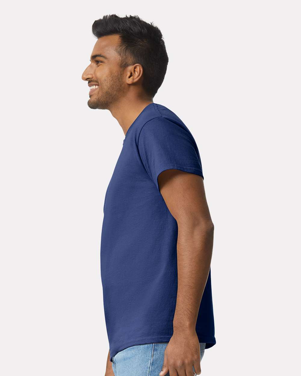 Men's Ultra Cotton® T-Shirt - OnModelSide - B00760993 - Metro Blue