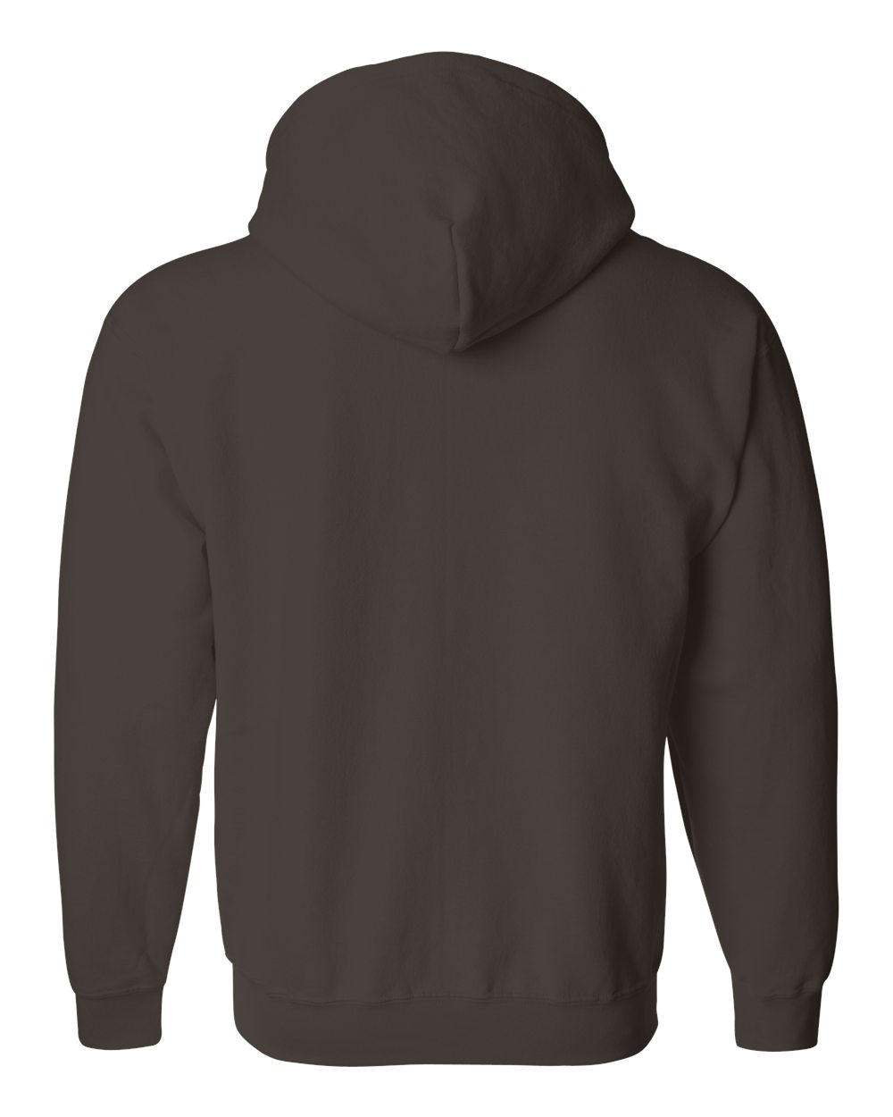Unisex Heavy Blend™ Full-Zip Hooded Sweatshirt - Back - B22460053 - Dark Chocolate