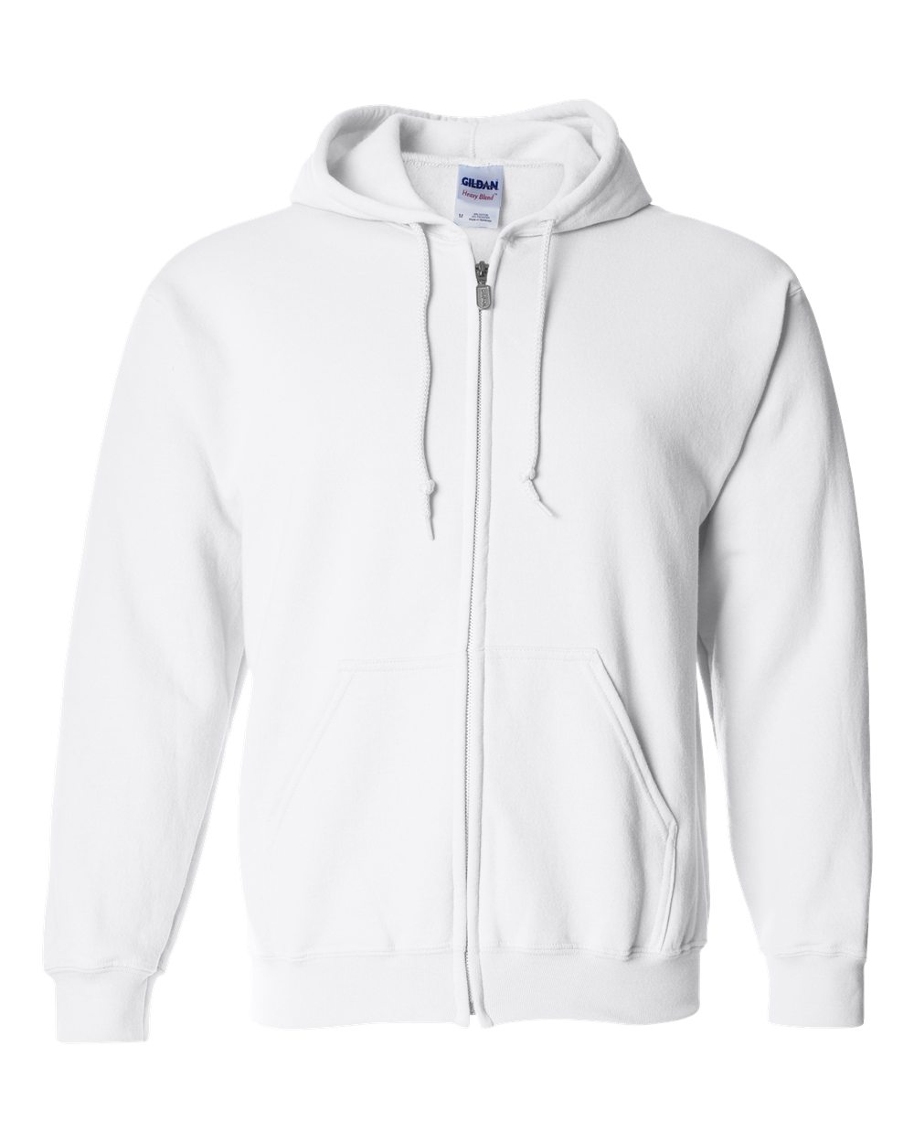 Unisex Heavy Blend™ Full-Zip Hooded Sweatshirt - Front - B22460003 - White