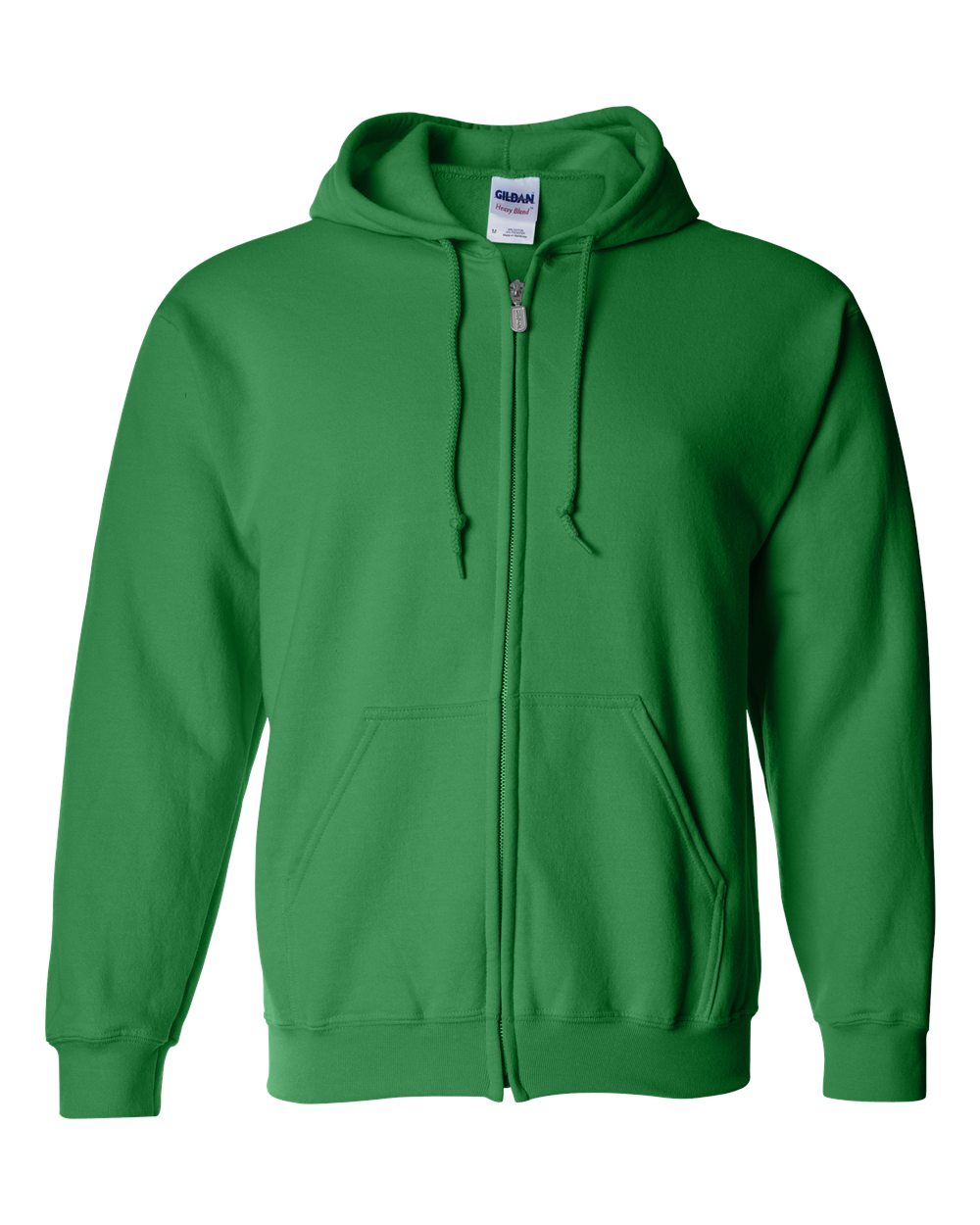 Unisex Heavy Blend™ Full-Zip Hooded Sweatshirt - Front - B22460203 - Irish Green