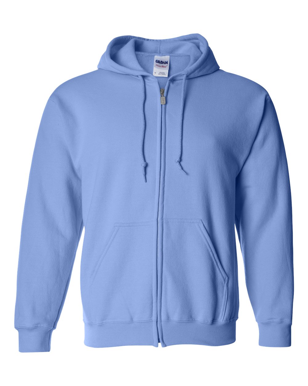 Unisex Heavy Blend™ Full-Zip Hooded Sweatshirt - Front - B22460263 - Carolina Blue