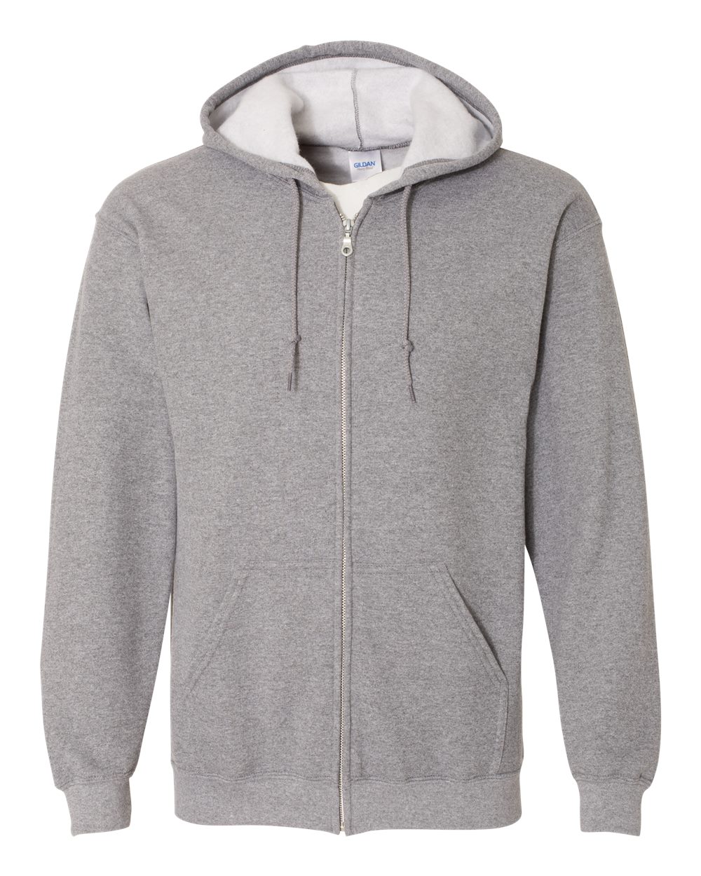 Unisex Heavy Blend™ Full-Zip Hooded Sweatshirt - Front - B22460493 - Graphite Heather