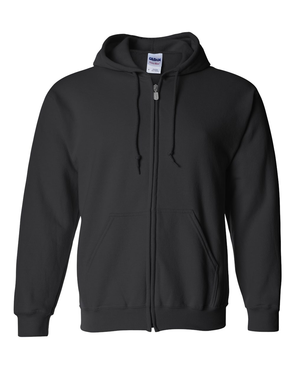 Unisex Heavy Blend™ Full-Zip Hooded Sweatshirt - Front - B22460503 - Black
