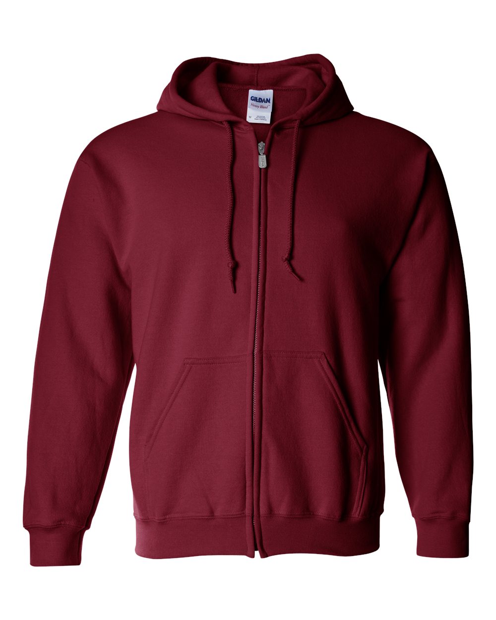 Unisex Heavy Blend™ Full-Zip Hooded Sweatshirt - Front - B22460523 - Cardinal Red