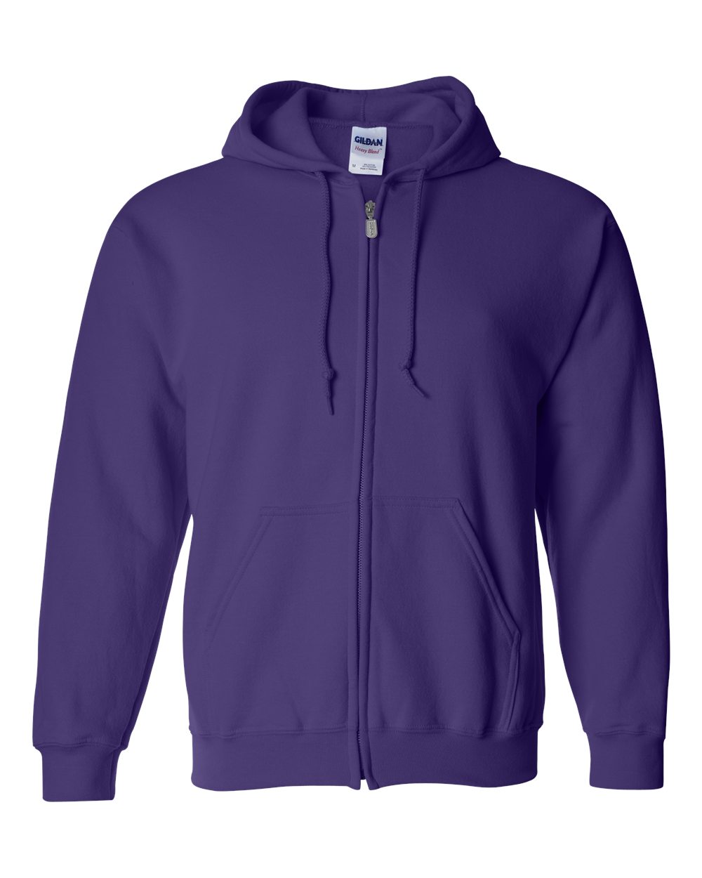 Unisex Heavy Blend™ Full-Zip Hooded Sweatshirt - Front - B22460673 - Purple