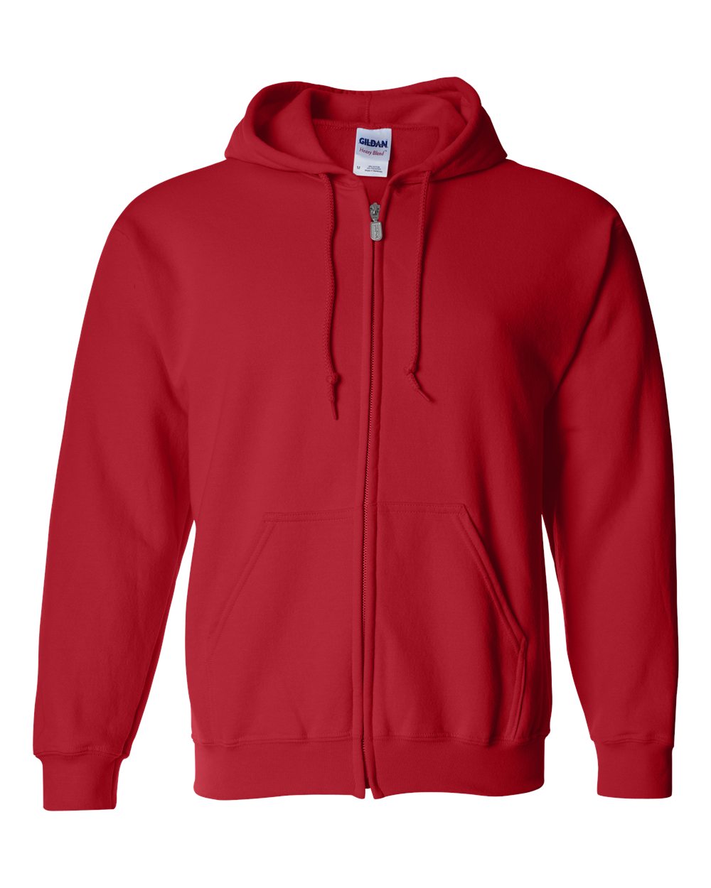Unisex Heavy Blend™ Full-Zip Hooded Sweatshirt - Front - B22460703 - Red