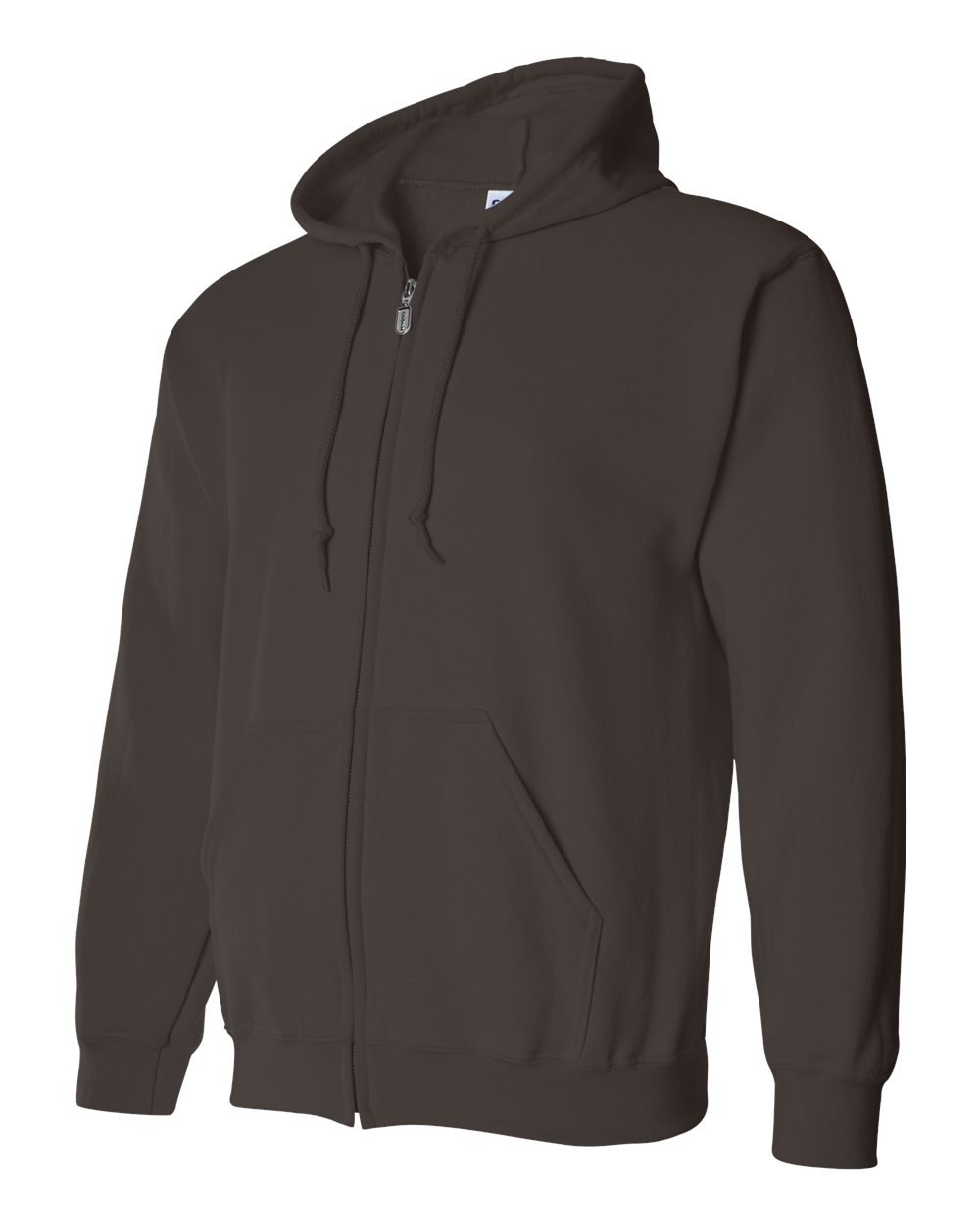 Unisex Heavy Blend™ Full-Zip Hooded Sweatshirt - Side - B22460053 - Dark Chocolate