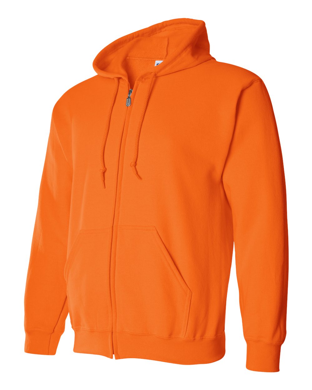 Unisex Heavy Blend™ Full-Zip Hooded Sweatshirt - Side - B22460333 - Safety Orange