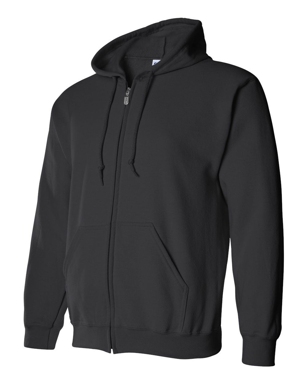 Unisex Heavy Blend™ Full-Zip Hooded Sweatshirt - Side - B22460503 - Black
