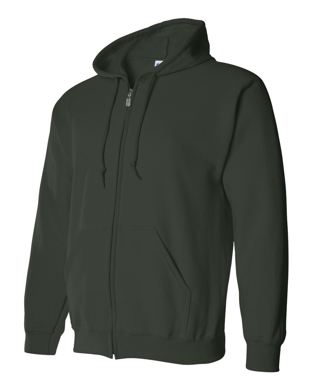Unisex Heavy Blend™ Full-Zip Hooded Sweatshirt - Side - B22460543 - Forest