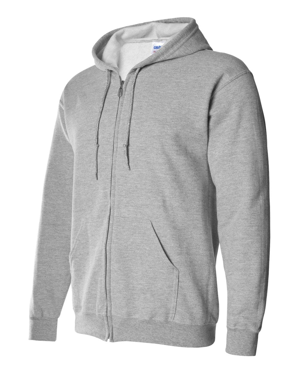 Unisex Heavy Blend™ Full-Zip Hooded Sweatshirt - Side - B22460583 - Sport Grey