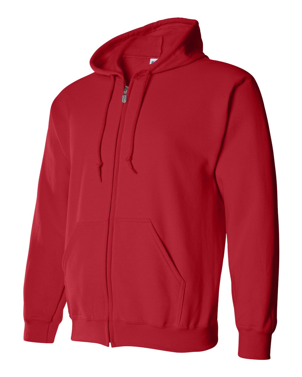 Unisex Heavy Blend™ Full-Zip Hooded Sweatshirt - Side - B22460703 - Red
