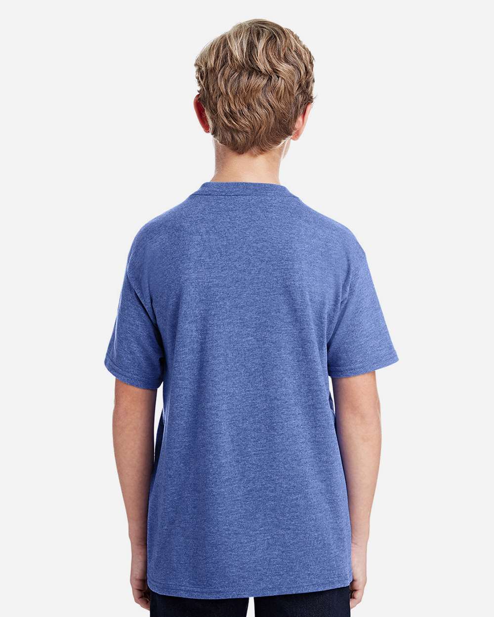 Youth DryBlend® T-Shirt - OnModelBack - B30560912 - Heather Deep Royal
