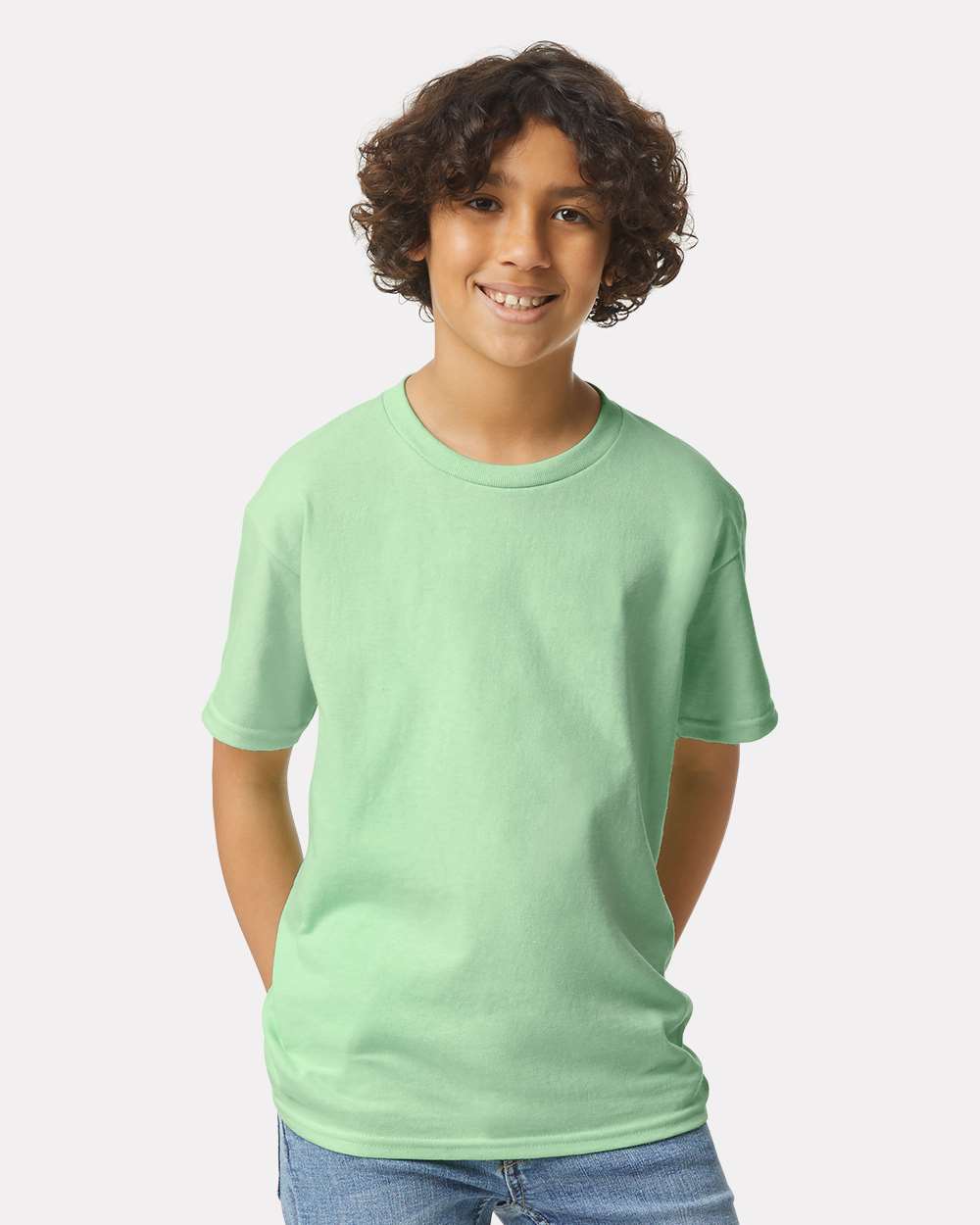 Youth Ultra Cotton® T-Shirt - OnModelFront - B31660112 - Mint Green