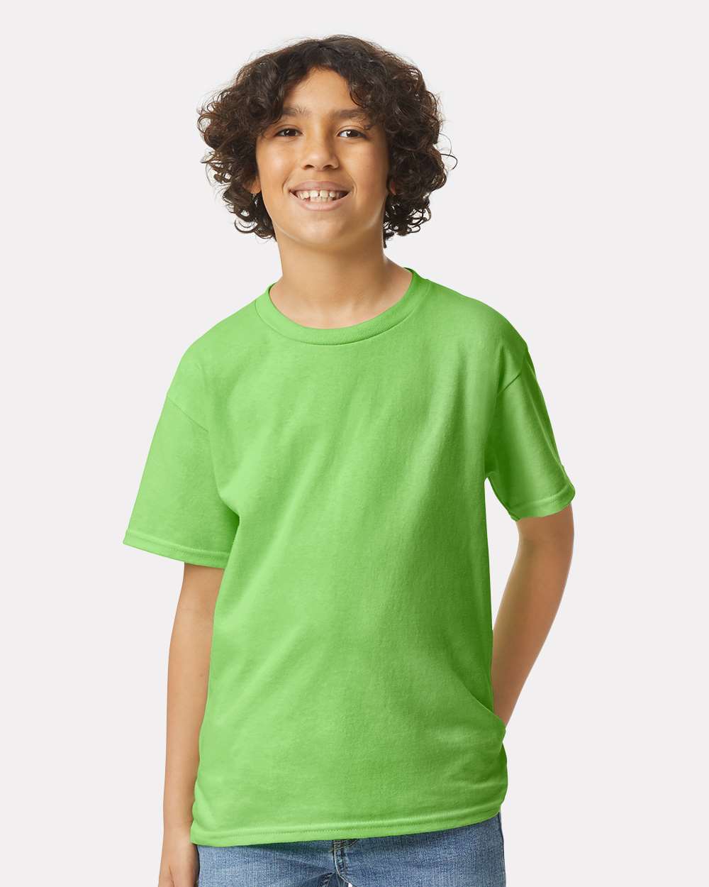 Youth Ultra Cotton® T-Shirt - OnModelFront - B31660172 - Lime