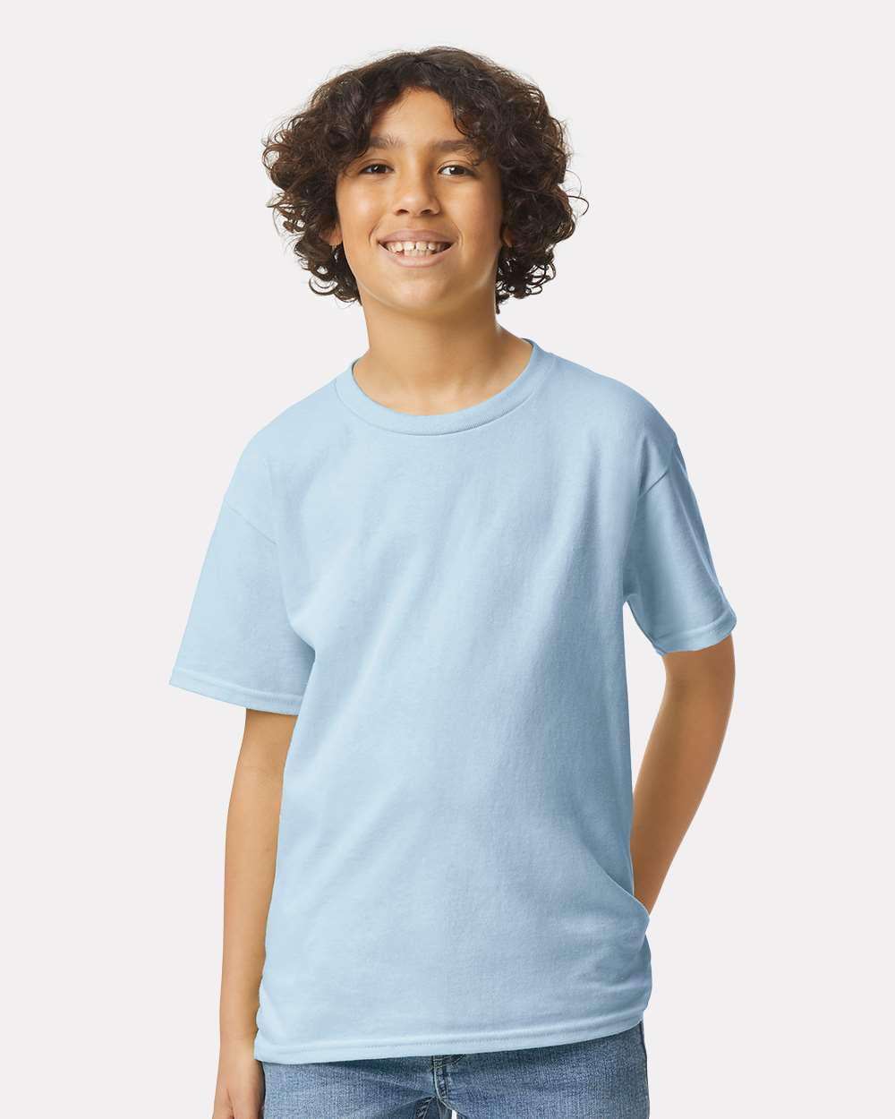 Youth Ultra Cotton® T-Shirt - OnModelFront - B31660252 - Light Blue