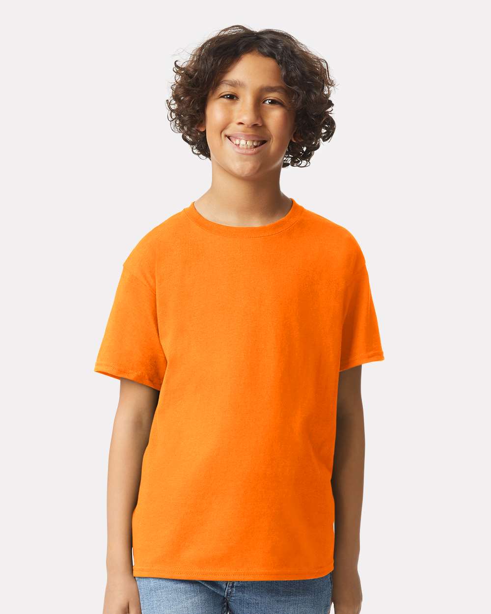 Youth Ultra Cotton® T-Shirt - OnModelFront - B31660332 - Safety Orange