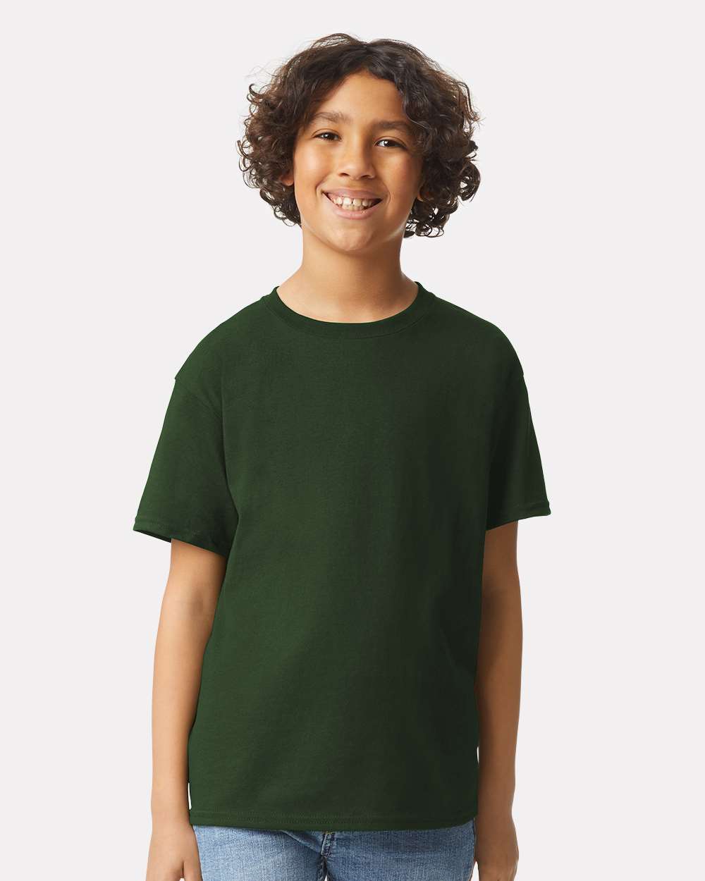 Youth Ultra Cotton® T-Shirt - OnModelFront - B31660542 - Forest Green