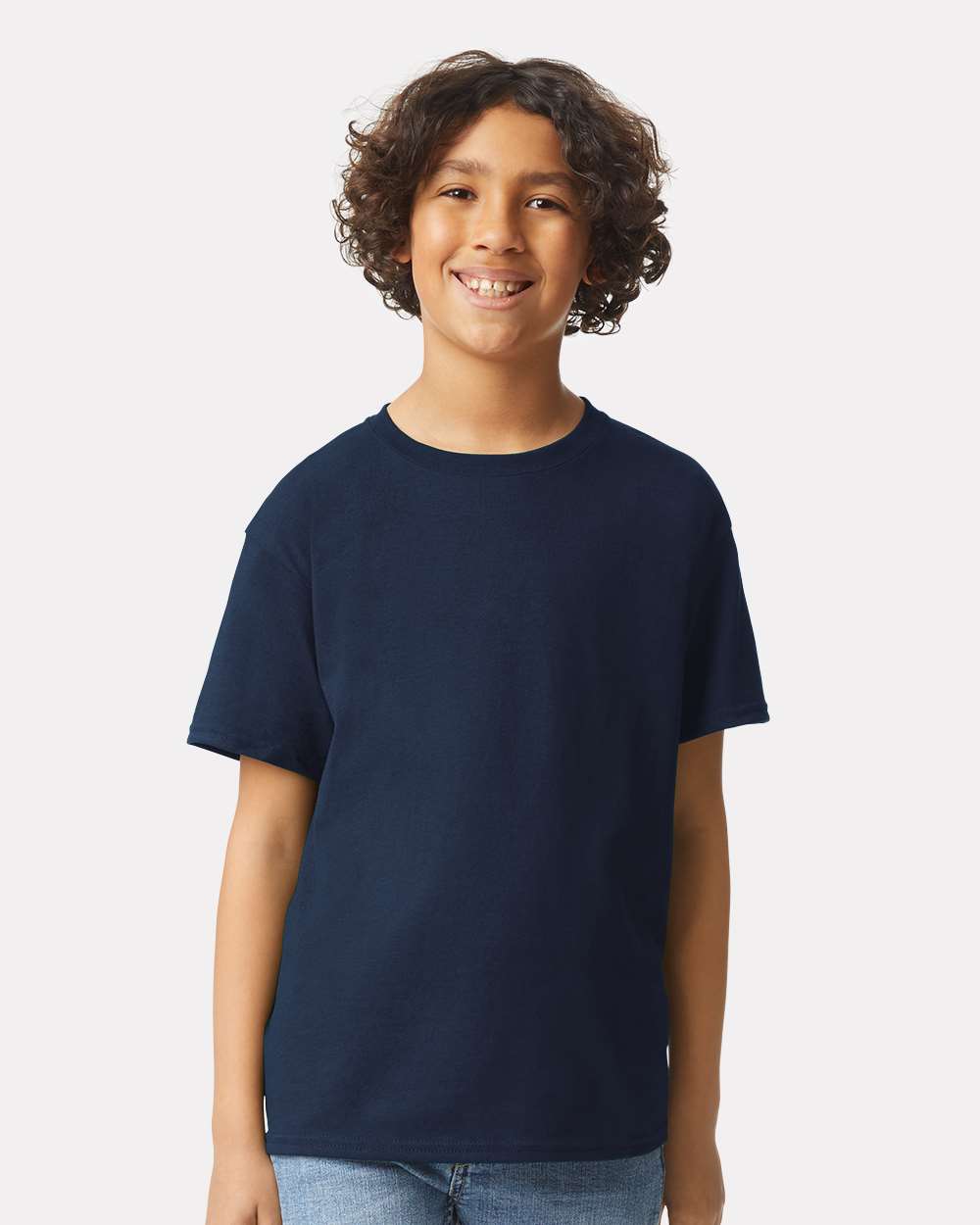 Youth Ultra Cotton® T-Shirt - OnModelFront - B31660652 - Navy
