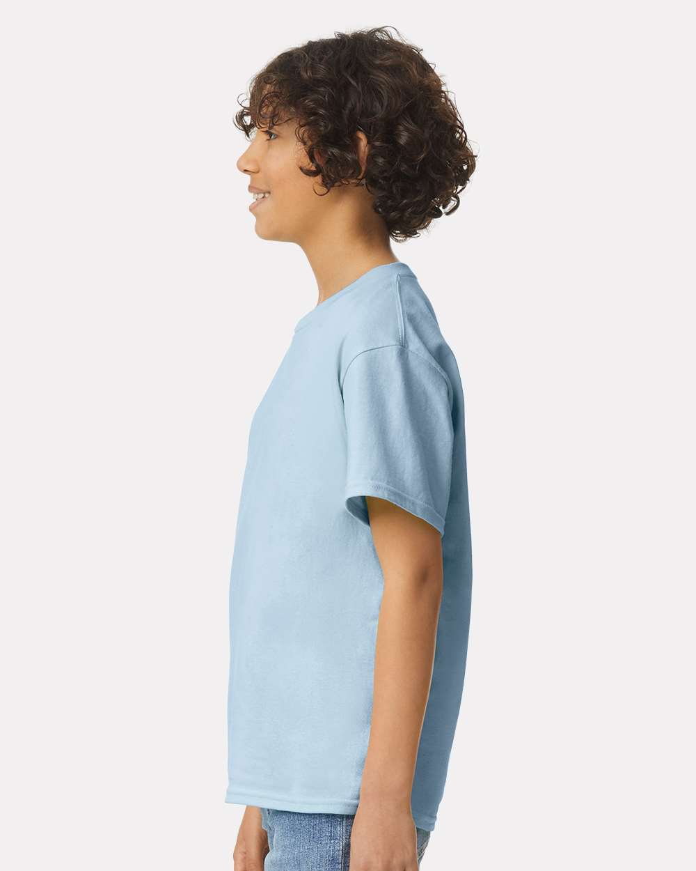Youth Ultra Cotton® T-Shirt - OnModelSide - B31660252 - Light Blue