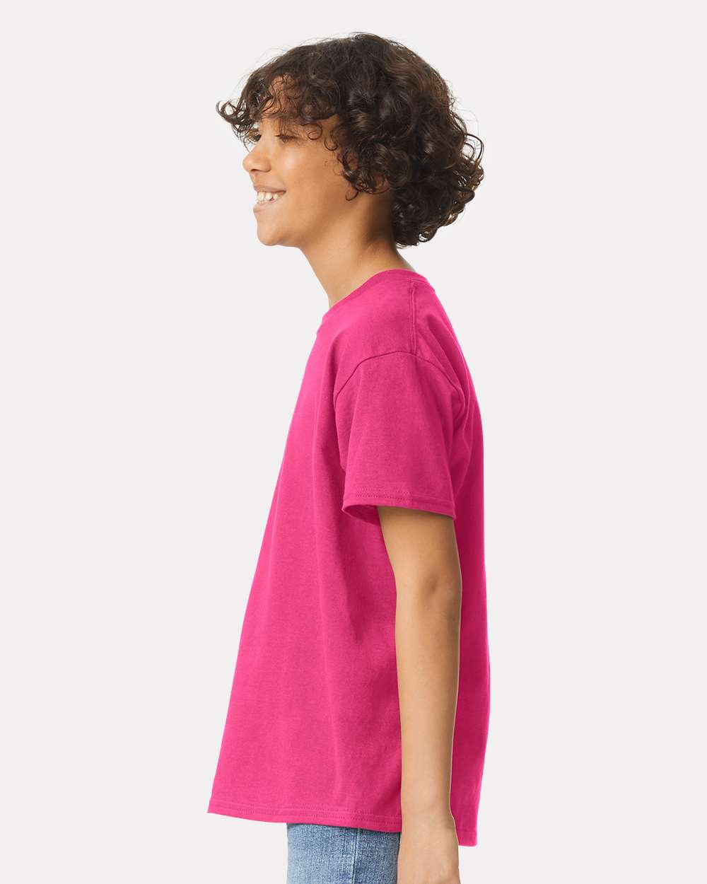 Youth Ultra Cotton® T-Shirt - OnModelSide - B31660692 - Heliconia