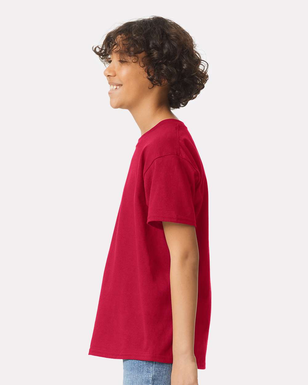 Youth Ultra Cotton® T-Shirt - OnModelSide - B31660792 - Cherry Red
