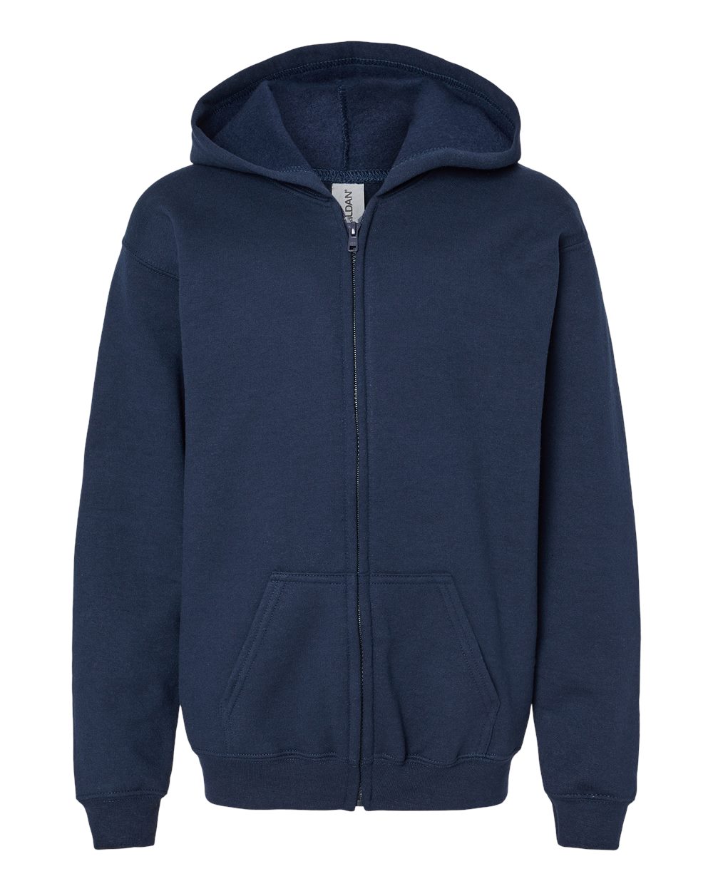 Youth Heavy Blend™ Full-Zip Hooded Sweatshirt - Front - B32360652 - Navy