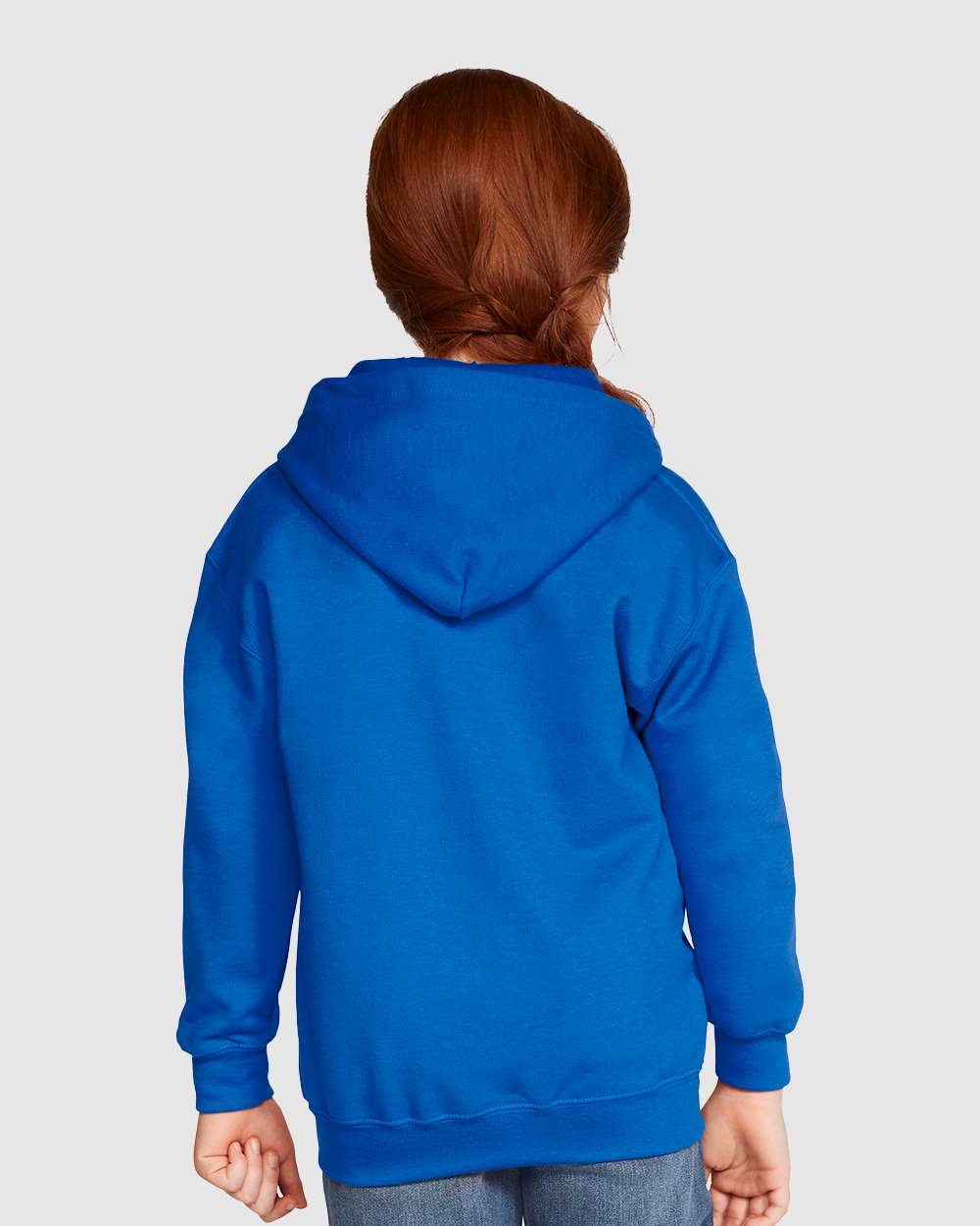 Youth Heavy Blend™ Full-Zip Hooded Sweatshirt - OnModelBack - B32360752 - Royal
