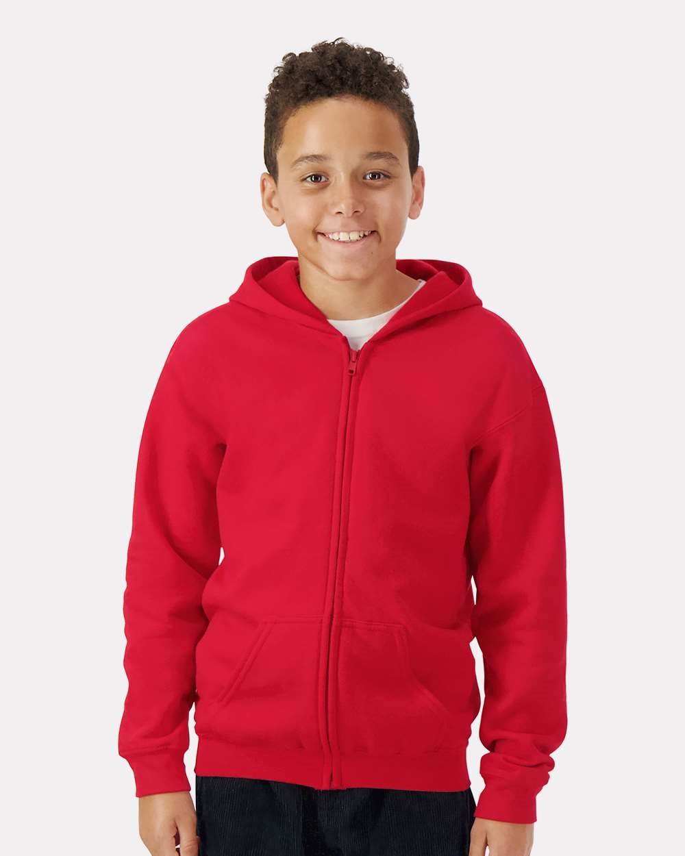 Youth Heavy Blend™ Full-Zip Hooded Sweatshirt - styleImage