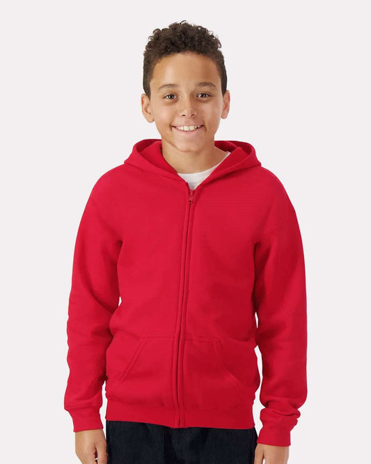 Youth Heavy Blend™ Full-Zip Hooded Sweatshirt - styleImage