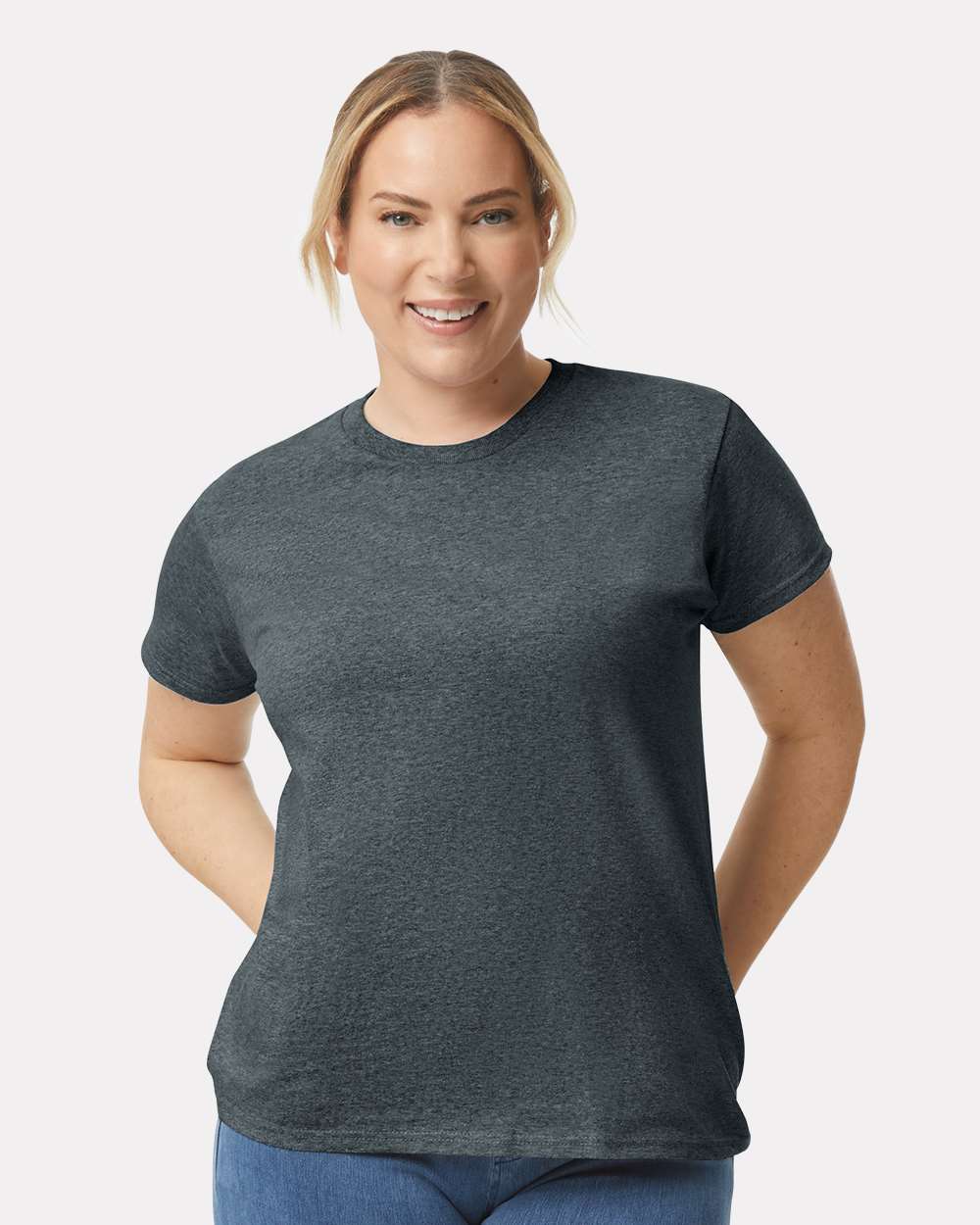 Women's Ultra Cotton® T-Shirt - OnModelFront - B50560073 - Dark Heather