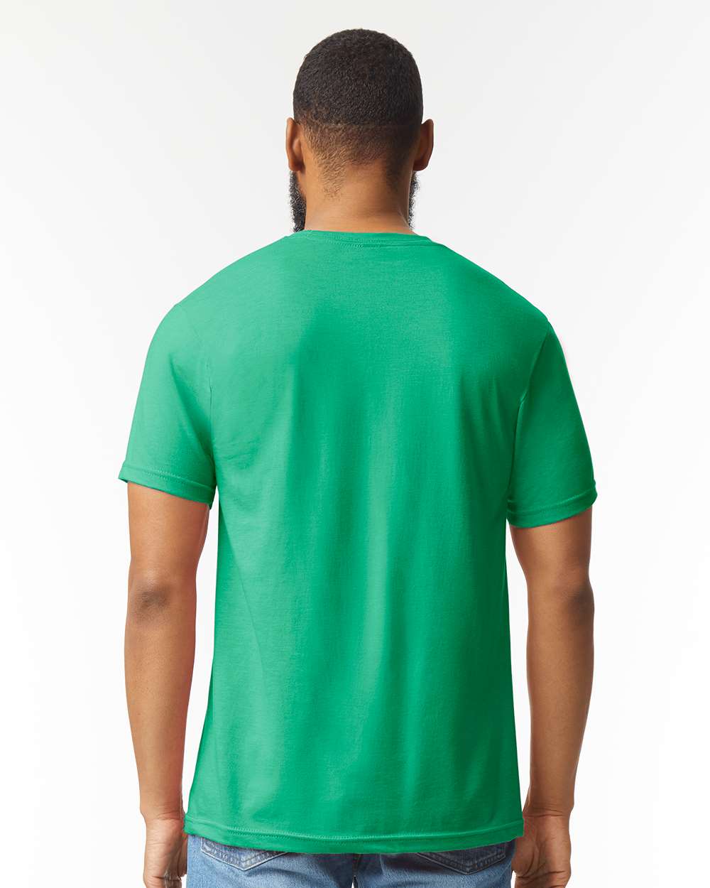 Men's Softstyle® CVC T-Shirt - OnModelBack - B00260193 - Kelly Mist